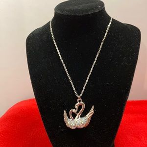 Swan Necklace with matching earrings